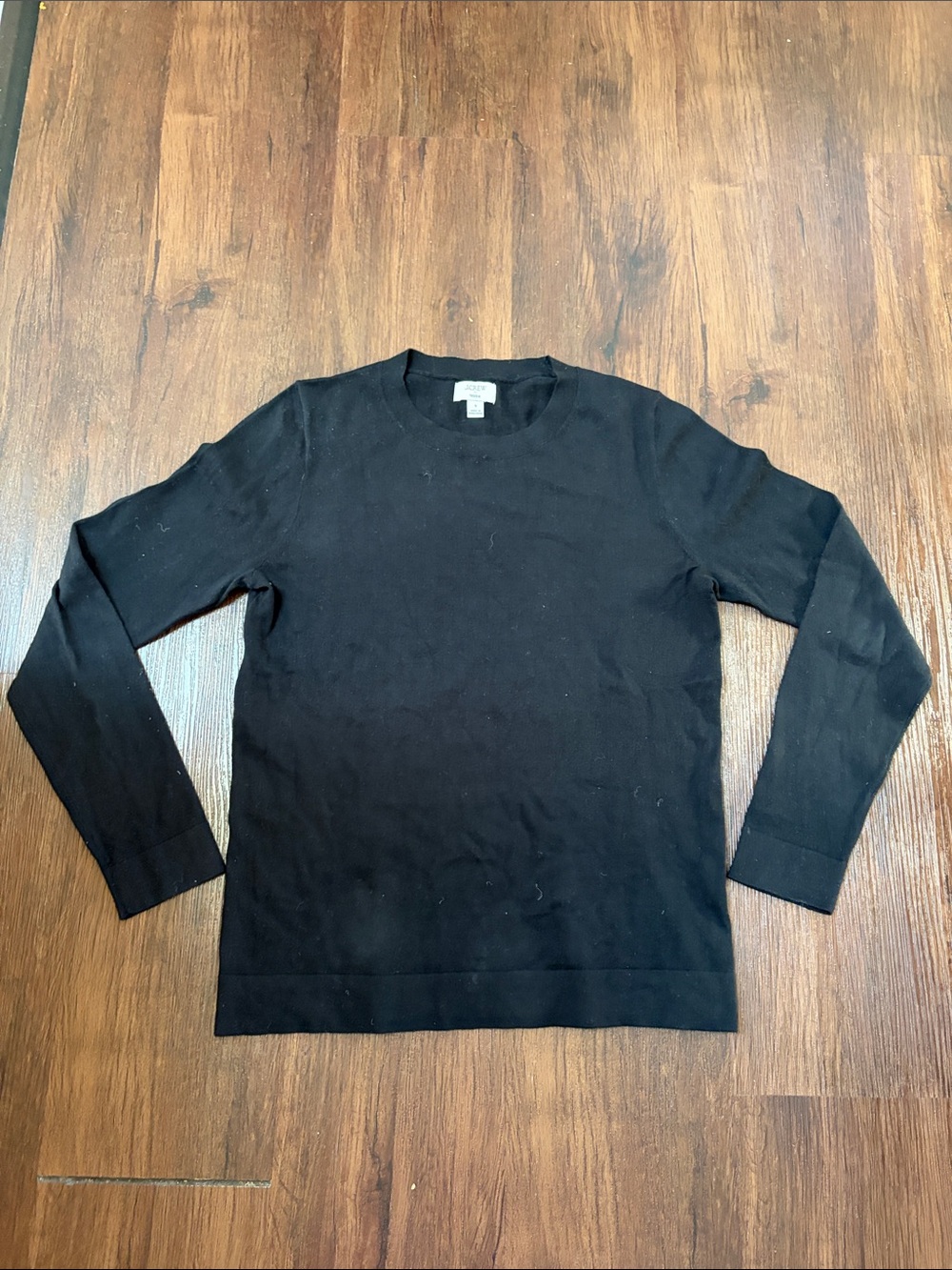 J. Crew Black Teddie Crewneck sweater Sweatshirt women’s size S
